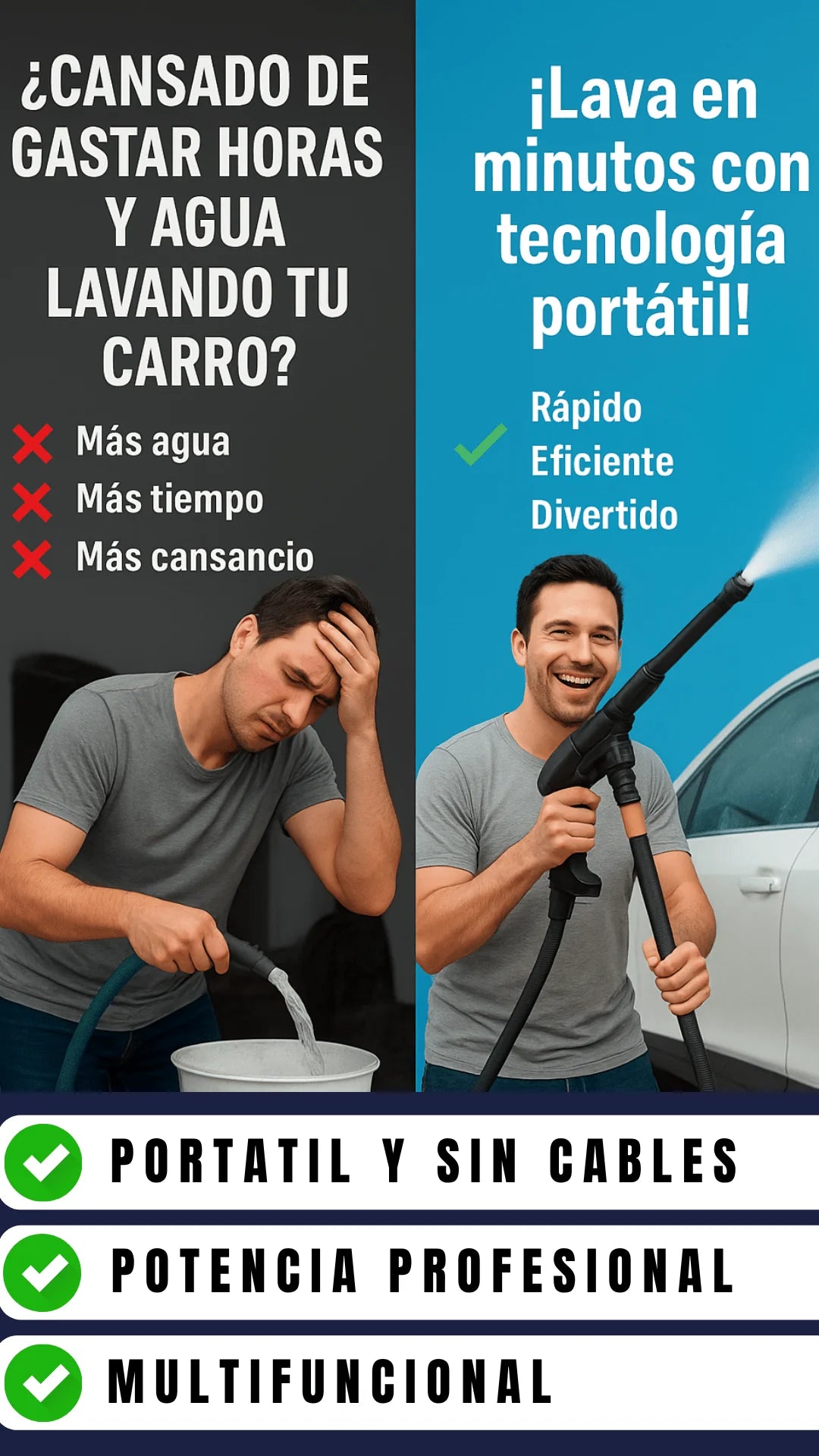 Hidrolavadora portátil + ENVIO GRATIS🎁