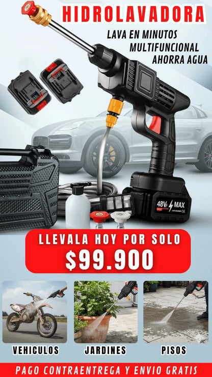 Hidrolavadora portátil + ENVIO GRATIS🎁
