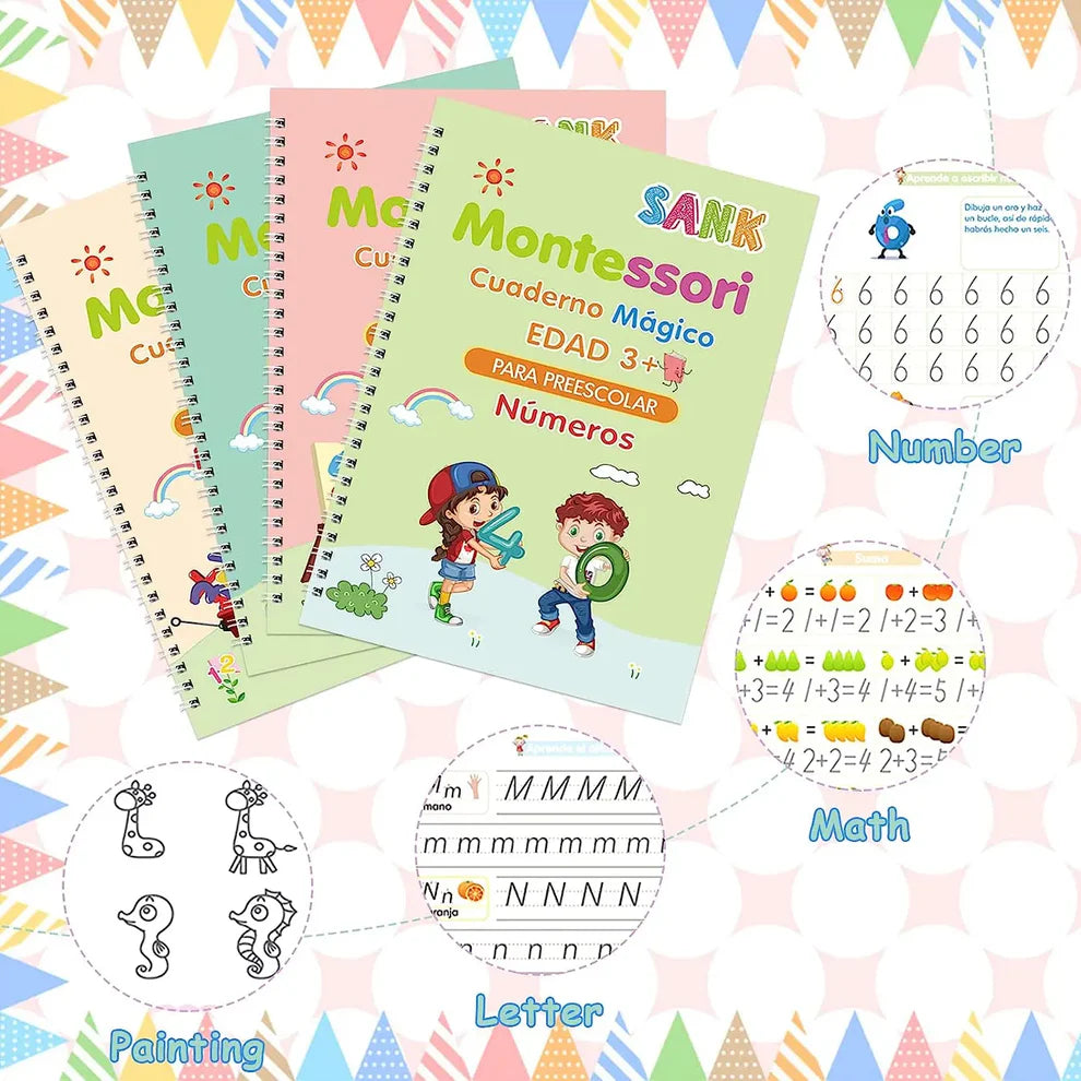 🌟 Set de 4 Libros Mágicos Español/ Ingles + Obsequio🎁