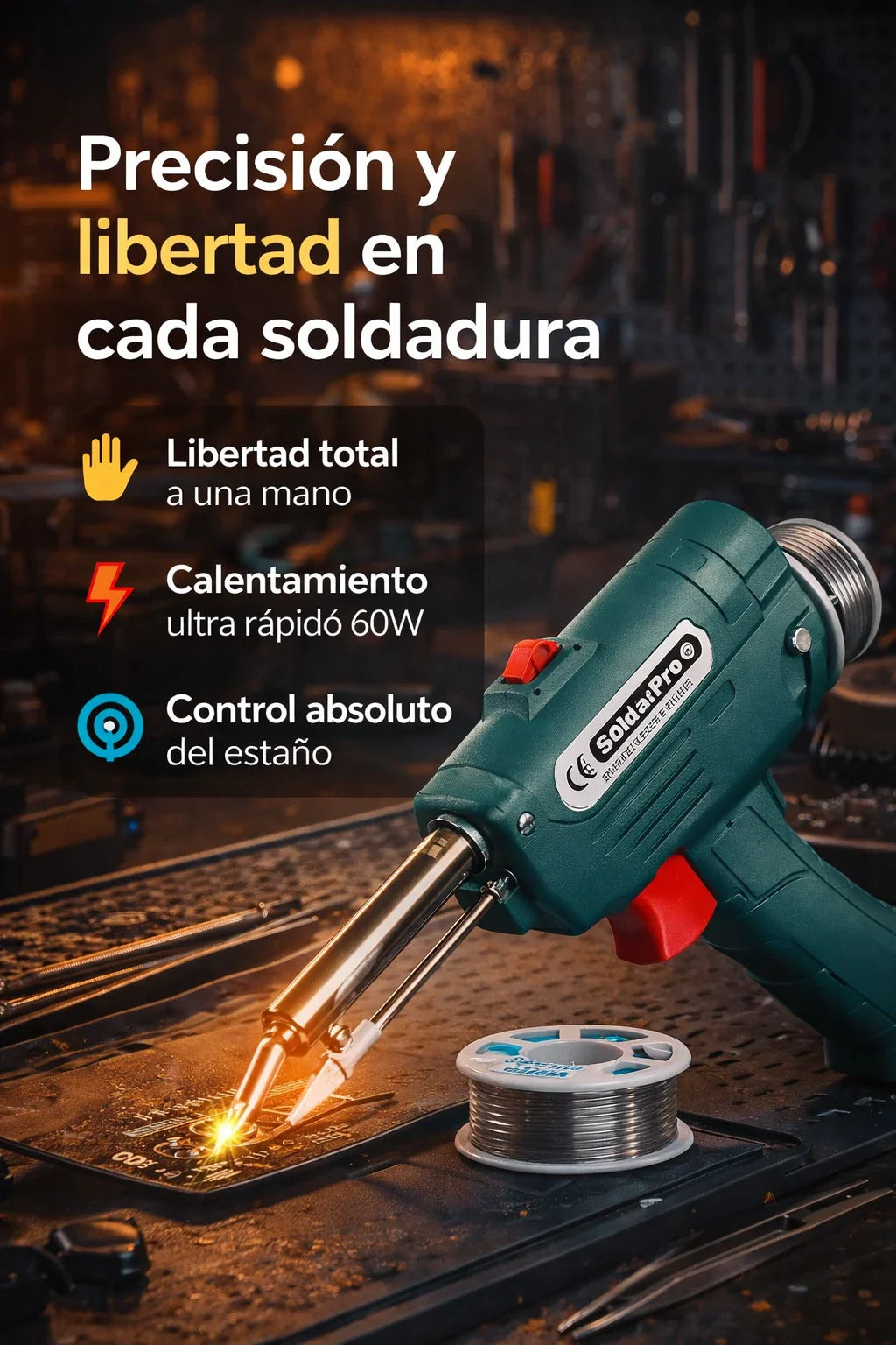 PISTOLA PARA SOLDAR SOLDAPRO® + OBSEQUIO 🎁